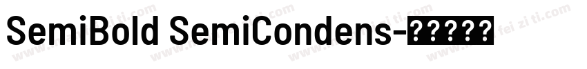 SemiBold SemiCondens字体转换